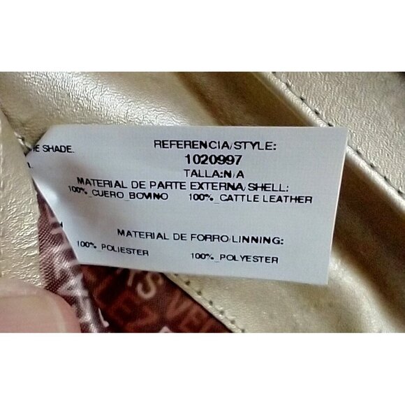 Wallet Bi-Fold Women's VELEZ Leather Organizer Small Clutch Matte Gold - 8x4x1 - Picture 12 of 13